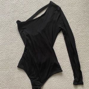 One sleeve backless bodysuit!